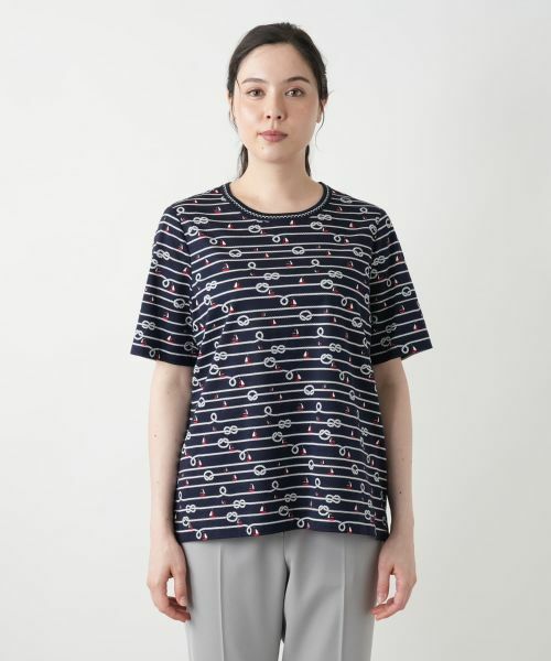 Leilian PLUS HOUSE / レリアンプラスハウス カットソー | 【店舗人気】プリントTシャツ【Leilian WHITE LABEL】 | 詳細7