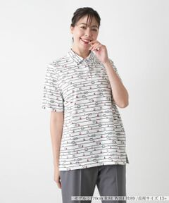 Leilian PLUS HOUSE / レリアンプラスハウス ポロシャツ | 【店舗人気】プリントポロシャツ【Leilian WHITE LABEL】