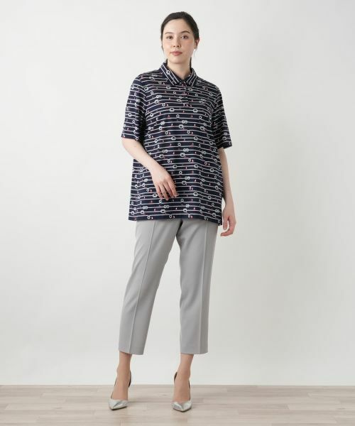 Leilian PLUS HOUSE / レリアンプラスハウス ポロシャツ | 【店舗人気】プリントポロシャツ【Leilian WHITE LABEL】 | 詳細12