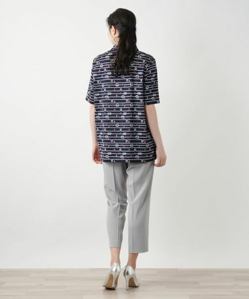 Leilian PLUS HOUSE / レリアンプラスハウス ポロシャツ | 【店舗人気】プリントポロシャツ【Leilian WHITE LABEL】 | 詳細14