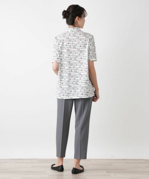 Leilian PLUS HOUSE / レリアンプラスハウス ポロシャツ | 【店舗人気】プリントポロシャツ【Leilian WHITE LABEL】 | 詳細3