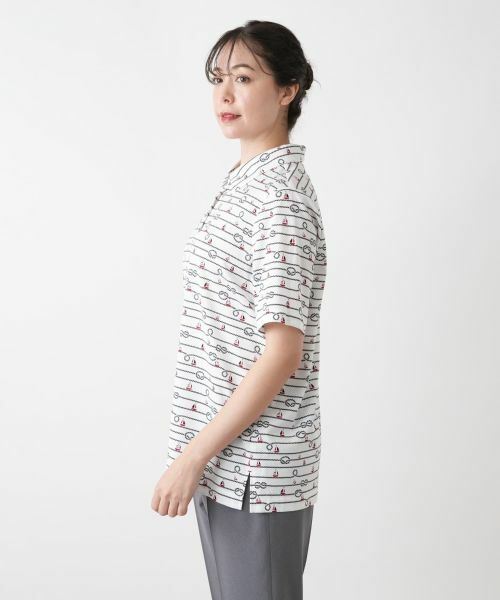 Leilian PLUS HOUSE / レリアンプラスハウス ポロシャツ | 【店舗人気】プリントポロシャツ【Leilian WHITE LABEL】 | 詳細5