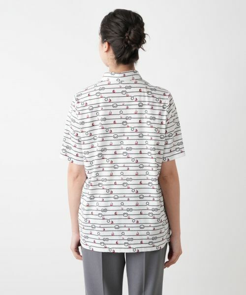 Leilian PLUS HOUSE / レリアンプラスハウス ポロシャツ | 【店舗人気】プリントポロシャツ【Leilian WHITE LABEL】 | 詳細6