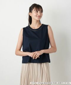 Leilian PLUS HOUSE / レリアンプラスハウス カットソー | 【店舗人気】ノースリーブカットソー【Leilian WHITE LABEL】