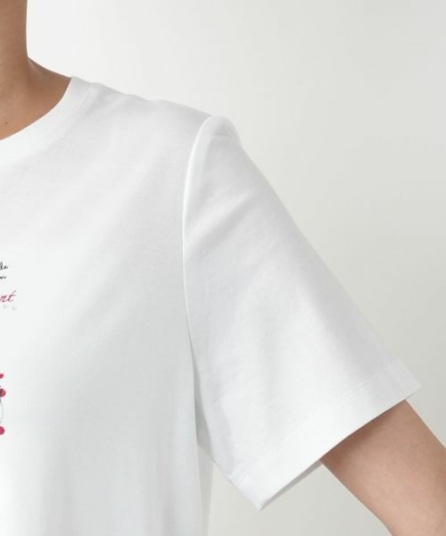 Leilian PLUS HOUSE / レリアンプラスハウス Tシャツ | リボンモチーフプリントTシャツ【Leilian WHITE LABEL】 | 詳細12