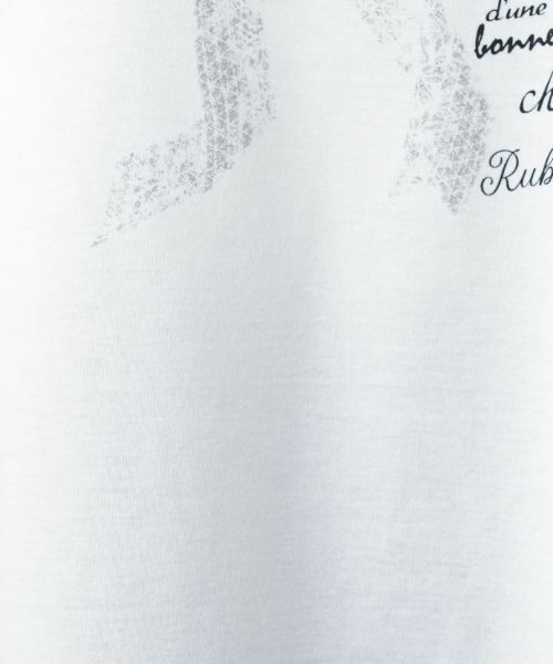 Leilian PLUS HOUSE / レリアンプラスハウス Tシャツ | リボンモチーフプリントTシャツ【Leilian WHITE LABEL】 | 詳細15