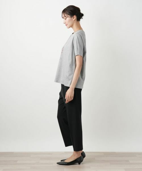 Leilian PLUS HOUSE / レリアンプラスハウス Tシャツ | リボンモチーフプリントTシャツ【Leilian WHITE LABEL】 | 詳細2