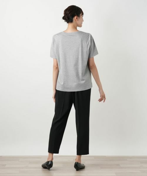 Leilian PLUS HOUSE / レリアンプラスハウス Tシャツ | リボンモチーフプリントTシャツ【Leilian WHITE LABEL】 | 詳細3