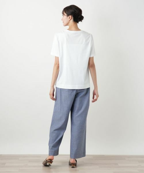 Leilian PLUS HOUSE / レリアンプラスハウス Tシャツ | リボンモチーフプリントTシャツ【Leilian WHITE LABEL】 | 詳細6