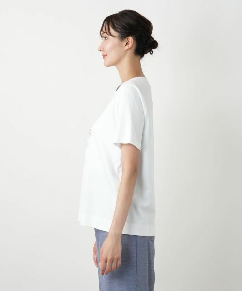 Leilian PLUS HOUSE / レリアンプラスハウス Tシャツ | リボンモチーフプリントTシャツ【Leilian WHITE LABEL】 | 詳細8