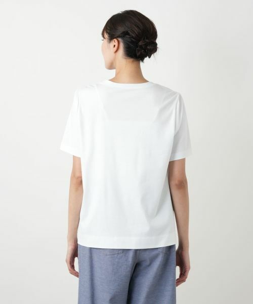 Leilian PLUS HOUSE / レリアンプラスハウス Tシャツ | リボンモチーフプリントTシャツ【Leilian WHITE LABEL】 | 詳細9
