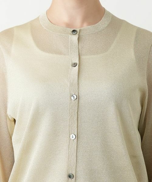 Leilian PLUS HOUSE / レリアンプラスハウス カーディガン・ボレロ | ラメクルーネックカーディガン【Leilian WHITE LABEL】 | 詳細10