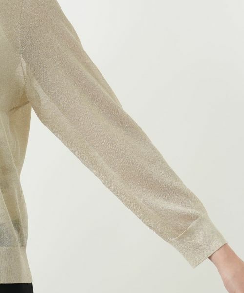Leilian PLUS HOUSE / レリアンプラスハウス カーディガン・ボレロ | ラメクルーネックカーディガン【Leilian WHITE LABEL】 | 詳細12