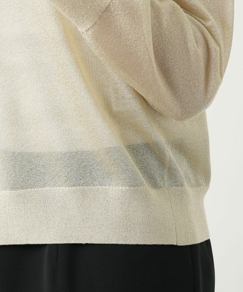 Leilian PLUS HOUSE / レリアンプラスハウス カーディガン・ボレロ | ラメクルーネックカーディガン【Leilian WHITE LABEL】 | 詳細13