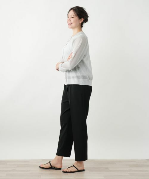 Leilian PLUS HOUSE / レリアンプラスハウス カーディガン・ボレロ | ラメクルーネックカーディガン【Leilian WHITE LABEL】 | 詳細2