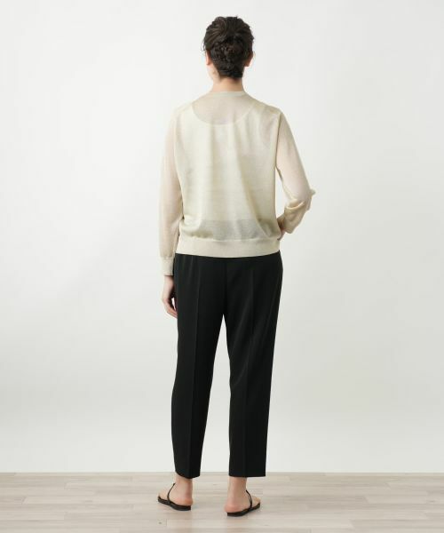 Leilian PLUS HOUSE / レリアンプラスハウス カーディガン・ボレロ | ラメクルーネックカーディガン【Leilian WHITE LABEL】 | 詳細6