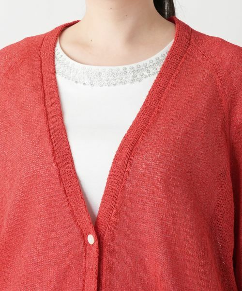 Leilian PLUS HOUSE / レリアンプラスハウス カーディガン・ボレロ | Vネックカーディガン【Leilian WHITE LABEL】 | 詳細13