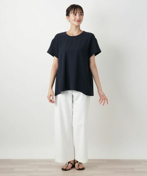 Leilian PLUS HOUSE / レリアンプラスハウス カットソー | バックギャザー切替カットソー【Leilian WHITE LABEL】 | 詳細1