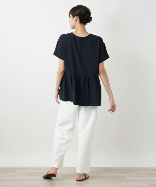 Leilian PLUS HOUSE / レリアンプラスハウス カットソー | バックギャザー切替カットソー【Leilian WHITE LABEL】 | 詳細3