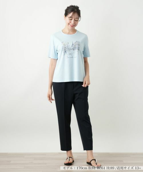 Leilian PLUS HOUSE / レリアンプラスハウス Tシャツ | プリントカットソー【Leilian WHITE LABEL】 | 詳細5