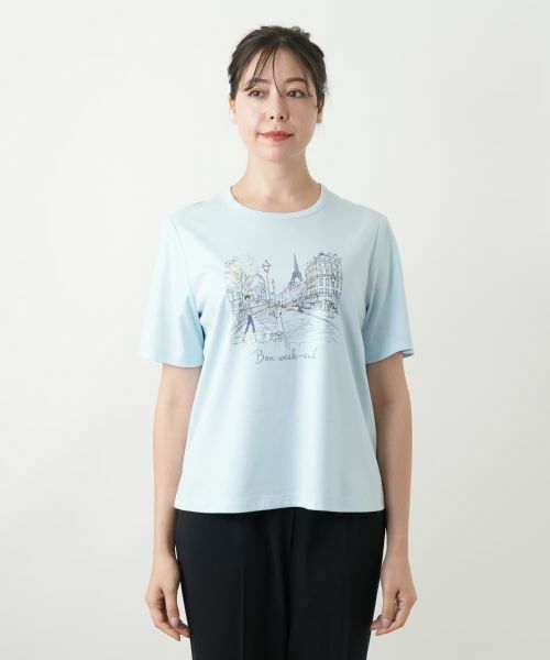 Leilian PLUS HOUSE / レリアンプラスハウス Tシャツ | プリントカットソー【Leilian WHITE LABEL】 | 詳細8