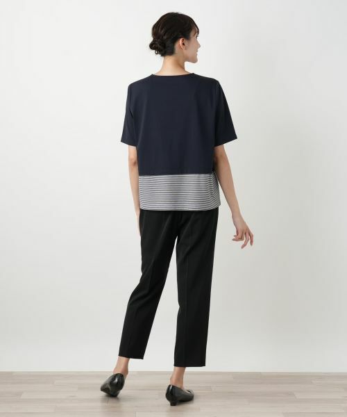 Leilian PLUS HOUSE / レリアンプラスハウス カットソー | ボタン刺繍Tシャツ【Leilian WHITE LABEL】 | 詳細3