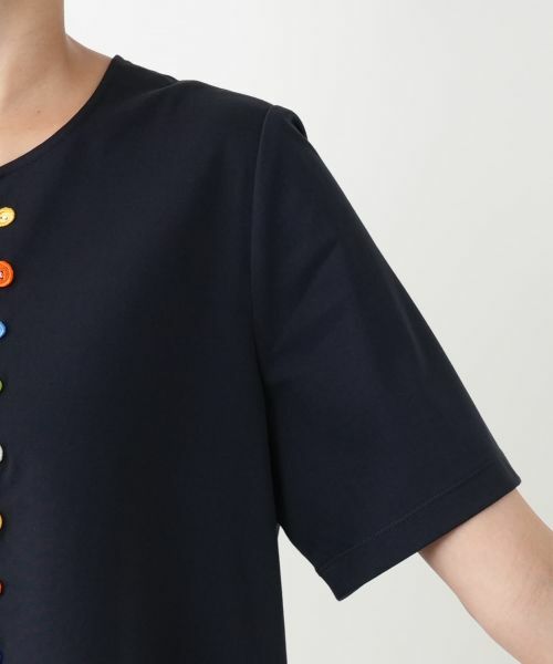 Leilian PLUS HOUSE / レリアンプラスハウス カットソー | ボタン刺繍Tシャツ【Leilian WHITE LABEL】 | 詳細9