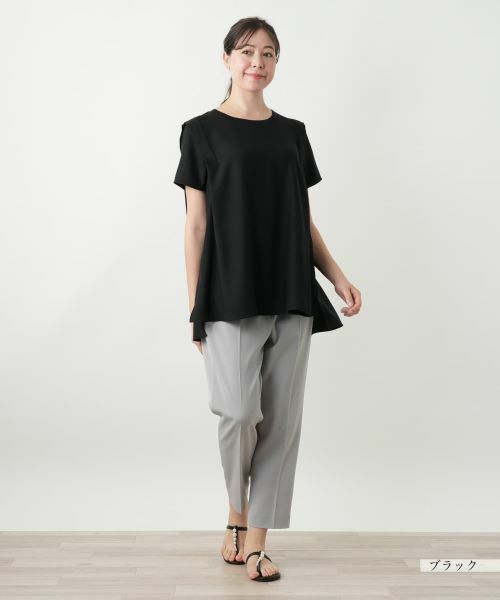 Leilian PLUS HOUSE / レリアンプラスハウス カットソー | 【店舗人気】ラメクルーネックカットソー【Leilian WHITE LABEL】 | 詳細1