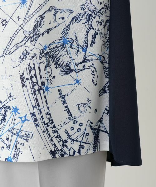 Leilian PLUS HOUSE / レリアンプラスハウス カットソー | 星座柄プリント切替カットソー【Leilian WHITE LABEL】 | 詳細10