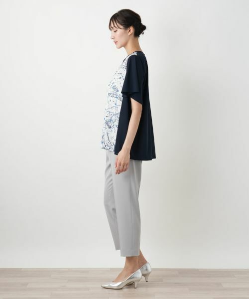 Leilian PLUS HOUSE / レリアンプラスハウス カットソー | 星座柄プリント切替カットソー【Leilian WHITE LABEL】 | 詳細2