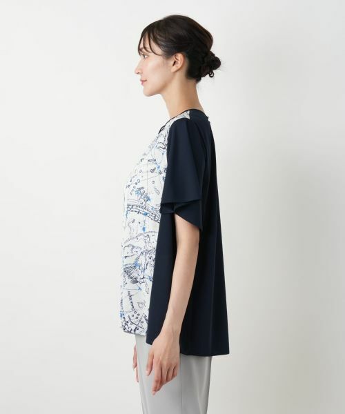 Leilian PLUS HOUSE / レリアンプラスハウス カットソー | 星座柄プリント切替カットソー【Leilian WHITE LABEL】 | 詳細5