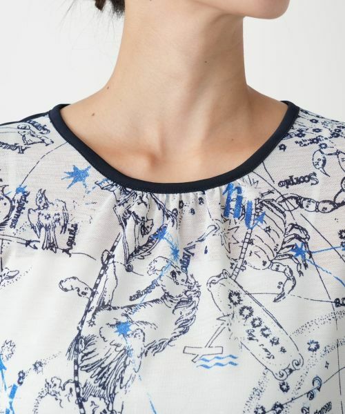 Leilian PLUS HOUSE / レリアンプラスハウス カットソー | 星座柄プリント切替カットソー【Leilian WHITE LABEL】 | 詳細7