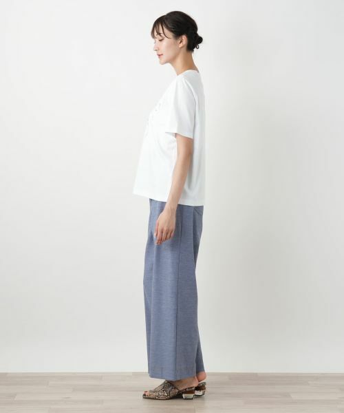 Leilian PLUS HOUSE / レリアンプラスハウス Tシャツ | 【店舗人気】スパンコール刺繍Tシャツ【Leilian WHITE LABEL】 | 詳細5