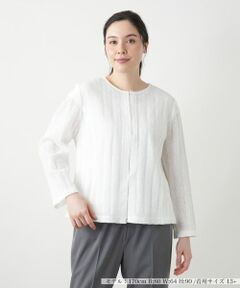 Leilian PLUS HOUSE / レリアンプラスハウス テーラードジャケット | ニットジャケット【Leilian WHITE LABEL】