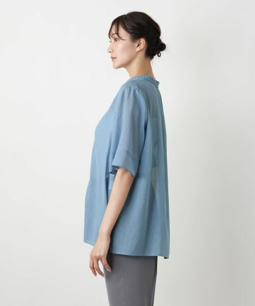 Leilian PLUS HOUSE / レリアンプラスハウス シャツ・ブラウス | ハイネックプリーツブラウス【Leilian WHITE LABEL】 | 詳細11