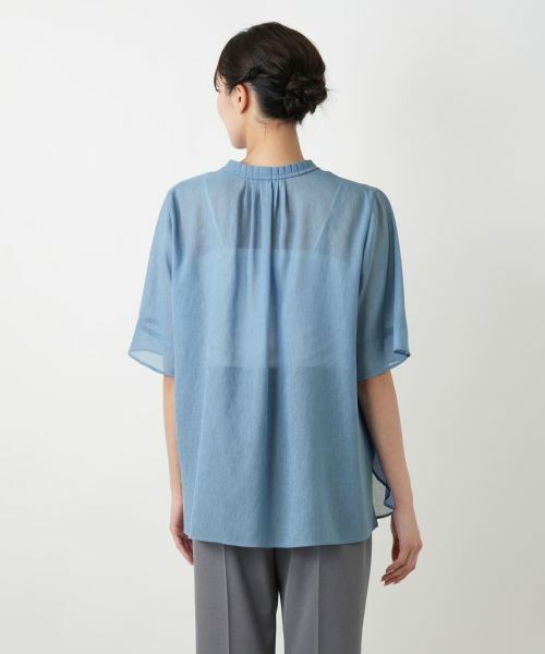 Leilian PLUS HOUSE / レリアンプラスハウス シャツ・ブラウス | ハイネックプリーツブラウス【Leilian WHITE LABEL】 | 詳細12