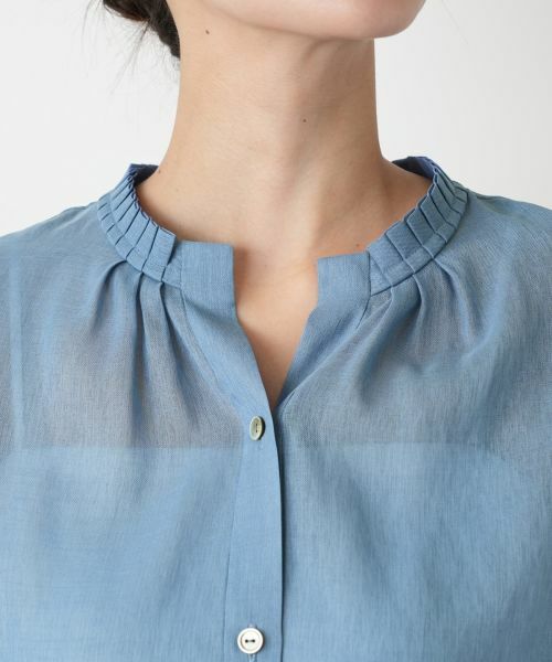 Leilian PLUS HOUSE / レリアンプラスハウス シャツ・ブラウス | ハイネックプリーツブラウス【Leilian WHITE LABEL】 | 詳細13