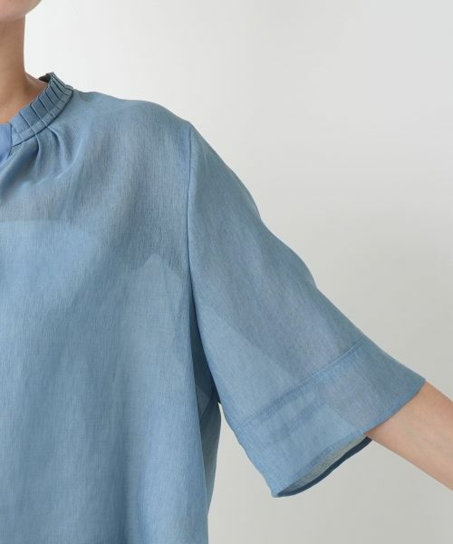 Leilian PLUS HOUSE / レリアンプラスハウス シャツ・ブラウス | ハイネックプリーツブラウス【Leilian WHITE LABEL】 | 詳細15