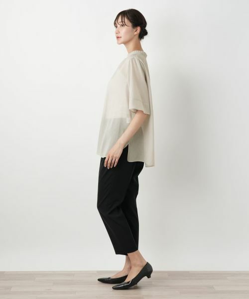 Leilian PLUS HOUSE / レリアンプラスハウス シャツ・ブラウス | ハイネックプリーツブラウス【Leilian WHITE LABEL】 | 詳細5