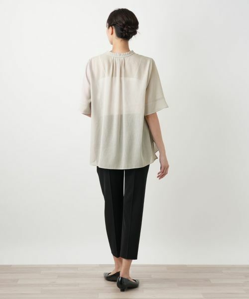 Leilian PLUS HOUSE / レリアンプラスハウス シャツ・ブラウス | ハイネックプリーツブラウス【Leilian WHITE LABEL】 | 詳細6