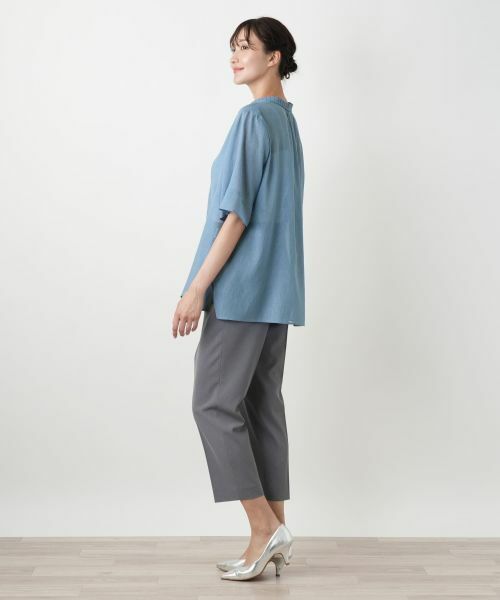 Leilian PLUS HOUSE / レリアンプラスハウス シャツ・ブラウス | ハイネックプリーツブラウス【Leilian WHITE LABEL】 | 詳細8