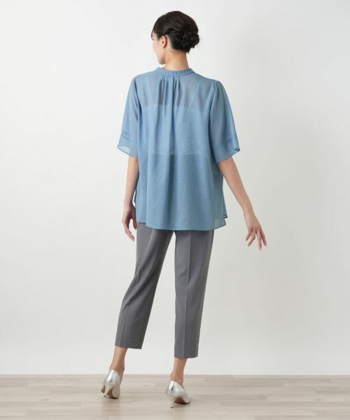 Leilian PLUS HOUSE / レリアンプラスハウス シャツ・ブラウス | ハイネックプリーツブラウス【Leilian WHITE LABEL】 | 詳細9