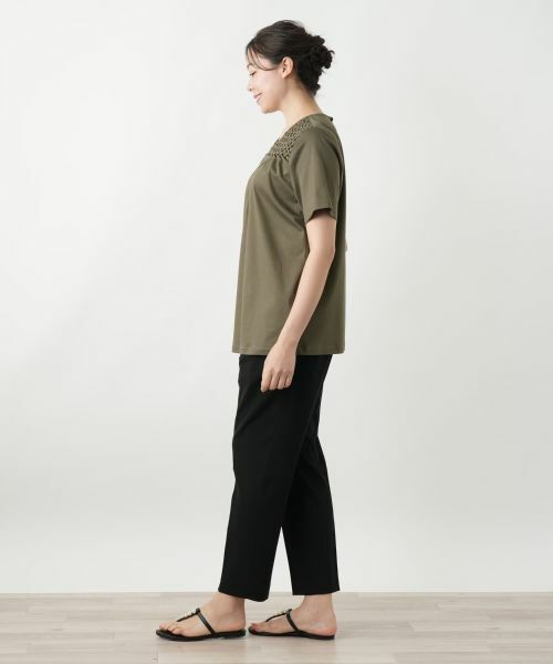 Leilian PLUS HOUSE / レリアンプラスハウス カットソー | デザインVネックカットソー【Leilian WHITE LABEL】 | 詳細2