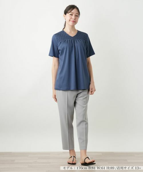 Leilian PLUS HOUSE / レリアンプラスハウス カットソー | デザインVネックカットソー【Leilian WHITE LABEL】 | 詳細4