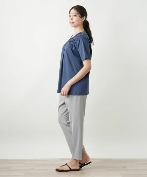 Leilian PLUS HOUSE / レリアンプラスハウス カットソー | デザインVネックカットソー【Leilian WHITE LABEL】 | 詳細5