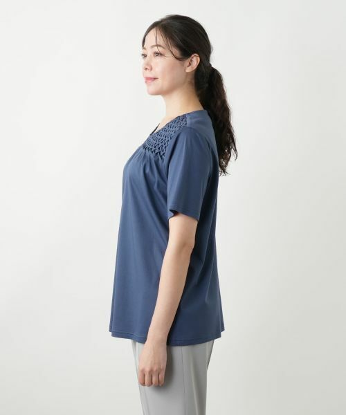 Leilian PLUS HOUSE / レリアンプラスハウス カットソー | デザインVネックカットソー【Leilian WHITE LABEL】 | 詳細8