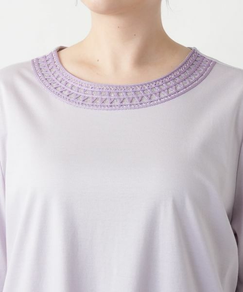 Leilian PLUS HOUSE / レリアンプラスハウス Tシャツ | スパンコール刺繍カットソー【Leilian WHITE LABEL】 | 詳細13