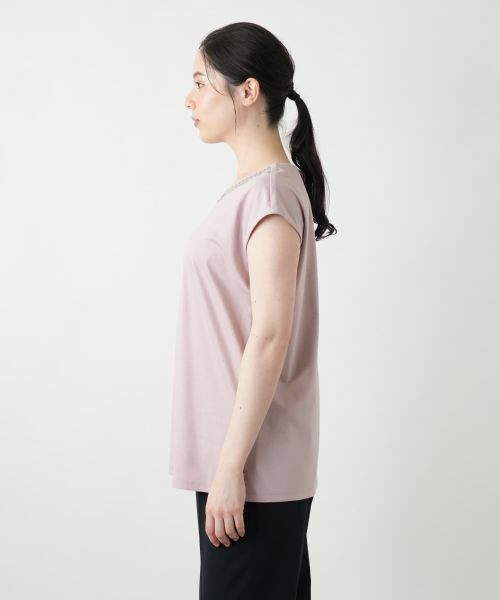 Leilian PLUS HOUSE / レリアンプラスハウス Tシャツ | 刺繍フレンチスリーブカットソー【Leilian WHITE LABEL】 | 詳細11