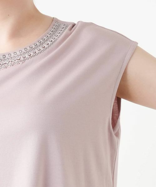 Leilian PLUS HOUSE / レリアンプラスハウス Tシャツ | 刺繍フレンチスリーブカットソー【Leilian WHITE LABEL】 | 詳細15