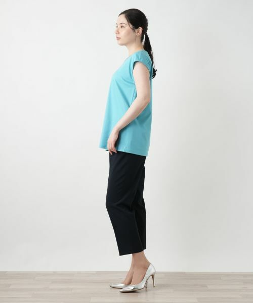 Leilian PLUS HOUSE / レリアンプラスハウス Tシャツ | 刺繍フレンチスリーブカットソー【Leilian WHITE LABEL】 | 詳細2